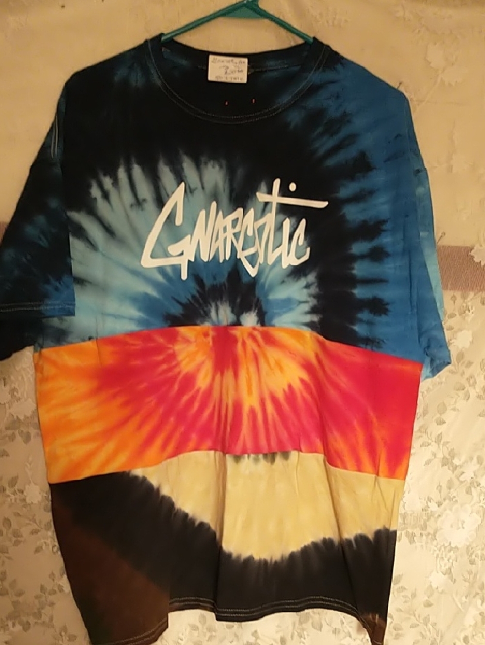 Gnarotic Short Sleeve Tie-Dye Graphic Tee Multicolor Sz XL Street Addict